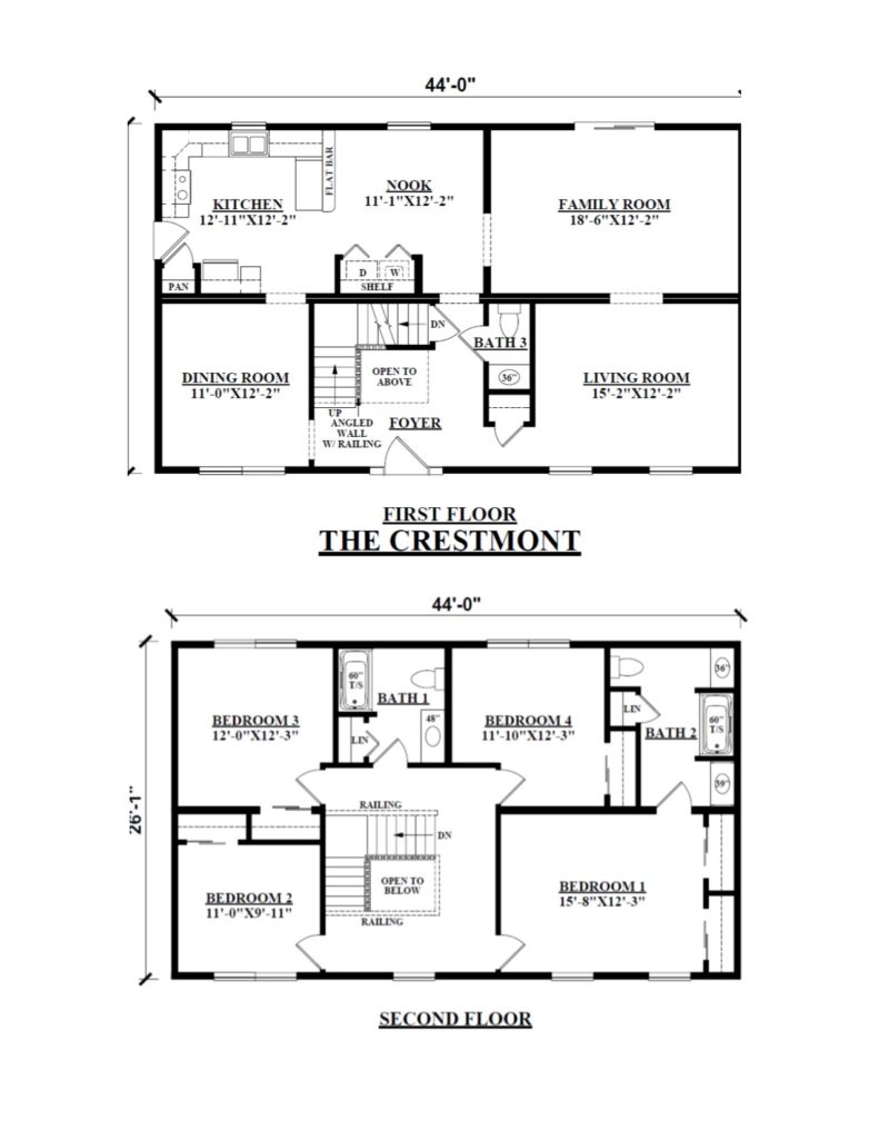 Two Story Modular Floor Plans Kintner Modular Homes, Inc.