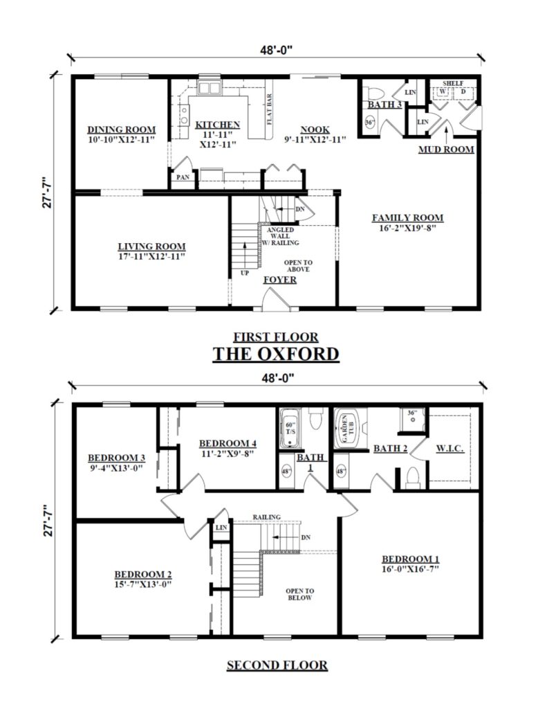 Two Story Floor Plans Kintner Modular Homes Custom Home Contractor