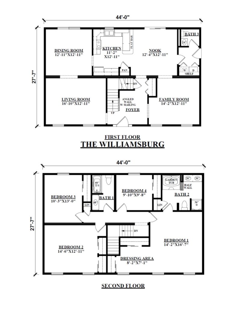Two Story Modular Floor Plans Kintner Modular Homes, Inc.