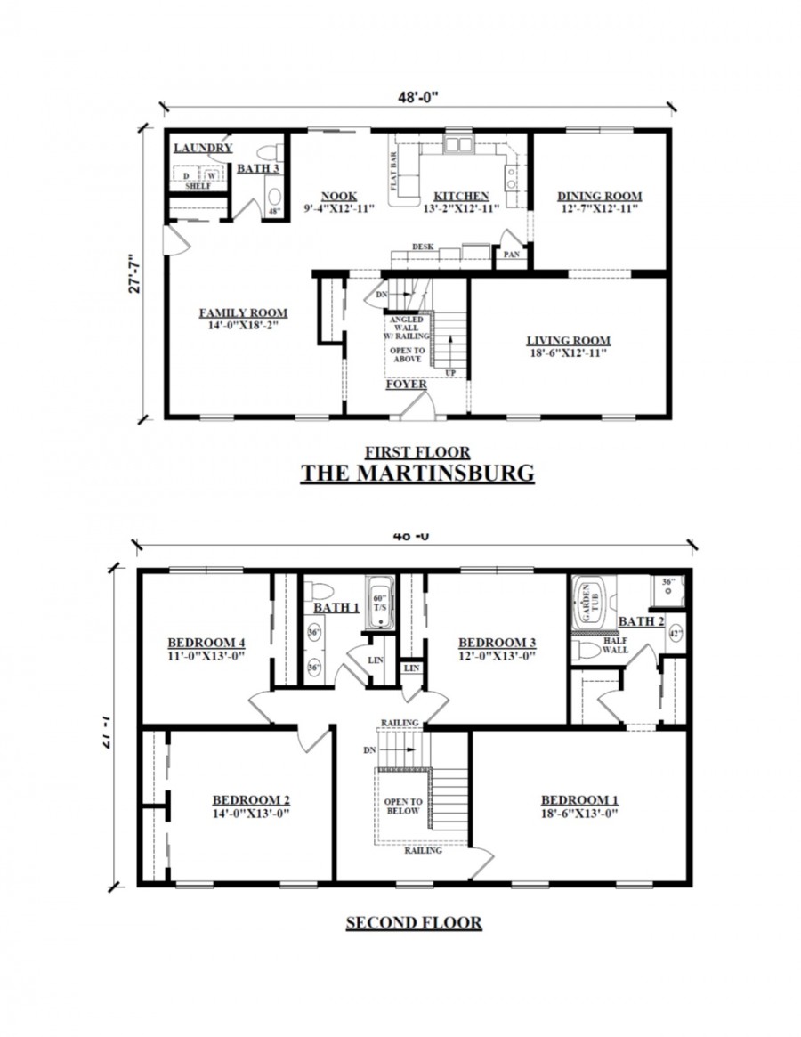 Two Story Floor Plans Kintner Modular Homes