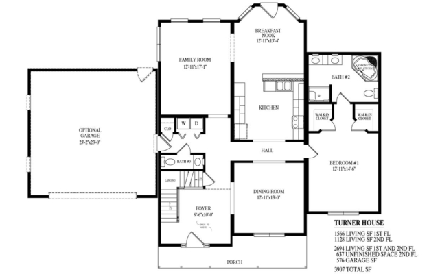 Turner House Floor Plans