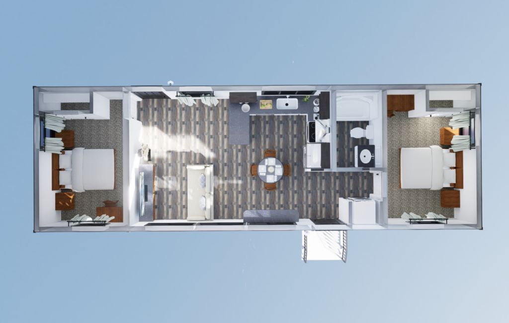 Modern Rustic Honesdale Model 2 – 02 – 3D view 9